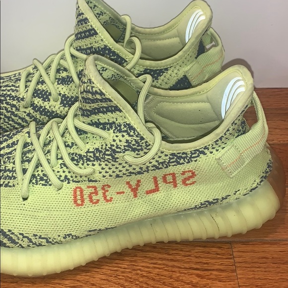 ADIDAS 350 YEEZY BOAST FROZEN YELLOW GREY SNEAKER - Picture 15 of 16